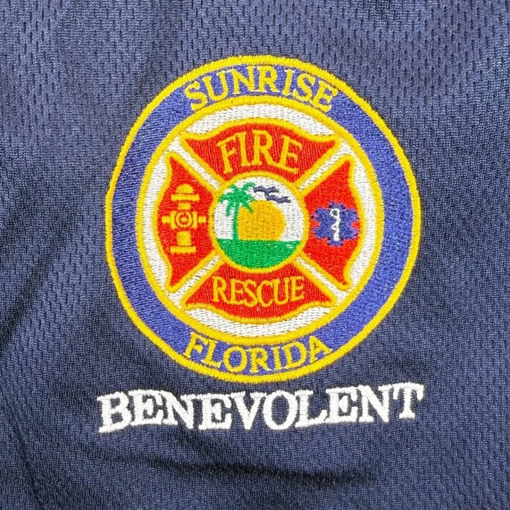 Sport-Tek Mens XL Navy Mesh Shorts Sunrise Fire Rescue Florida‎ Benevolent EMS